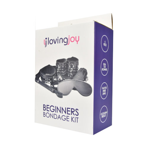 Set bondage pentru începători, negru, 8 piese, Loving Joy - imagine 10