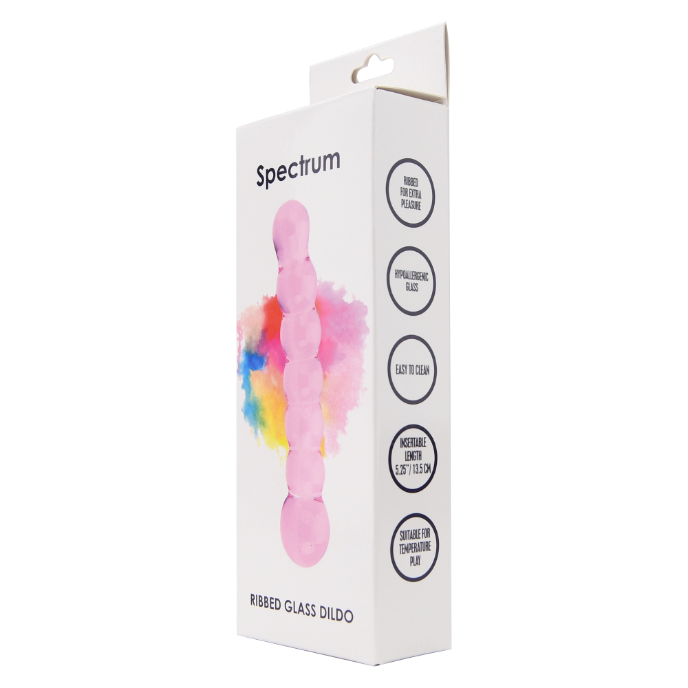 Dildo din sticlă striat Spectrum - imagine 8