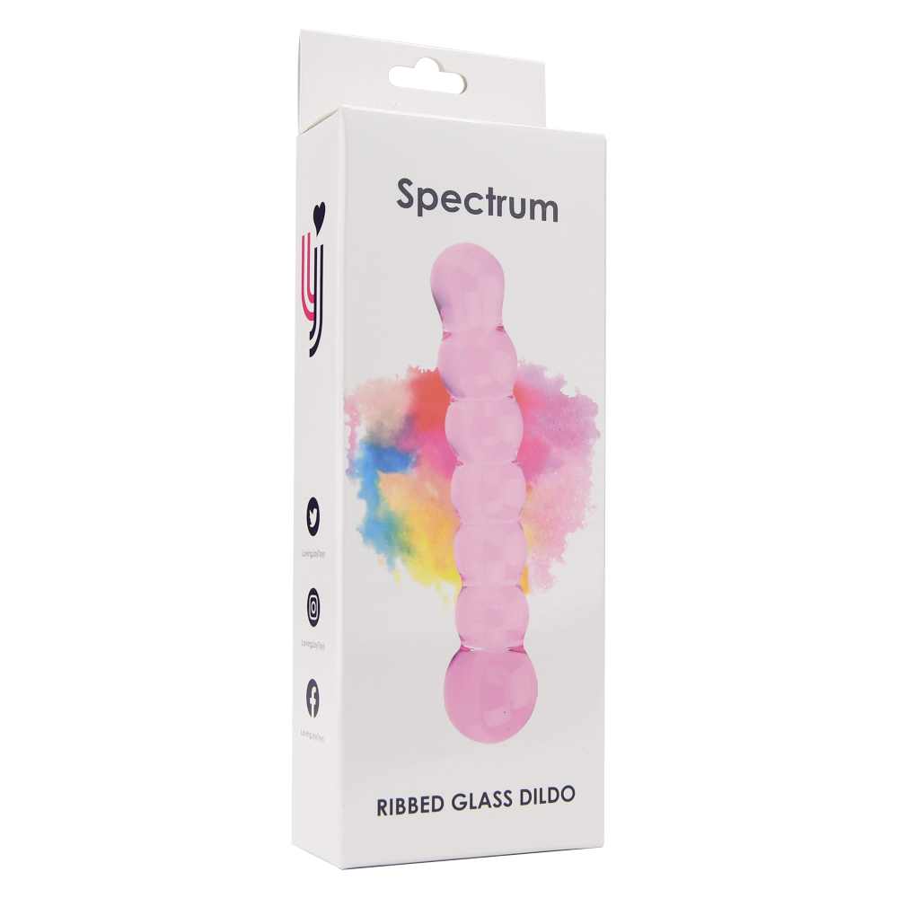 Dildo din sticlă striat Spectrum - imagine 9