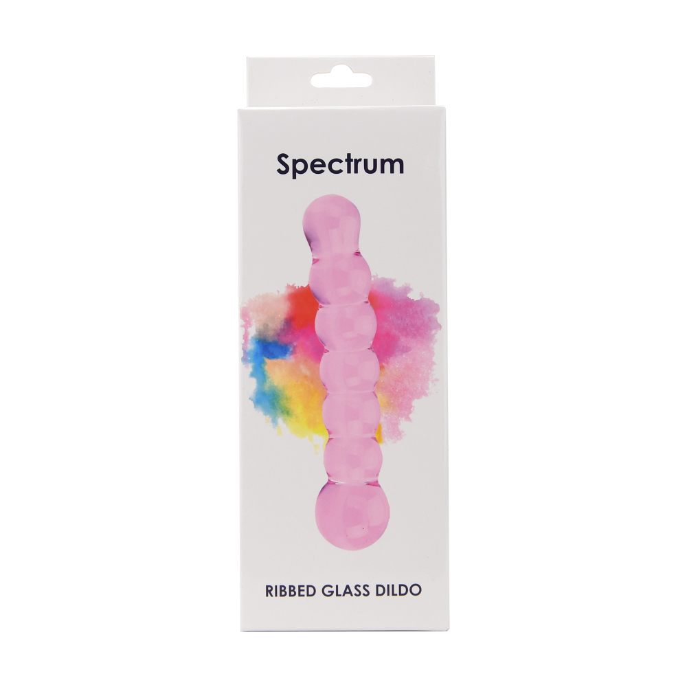 Dildo din sticlă striat Spectrum - imagine 7