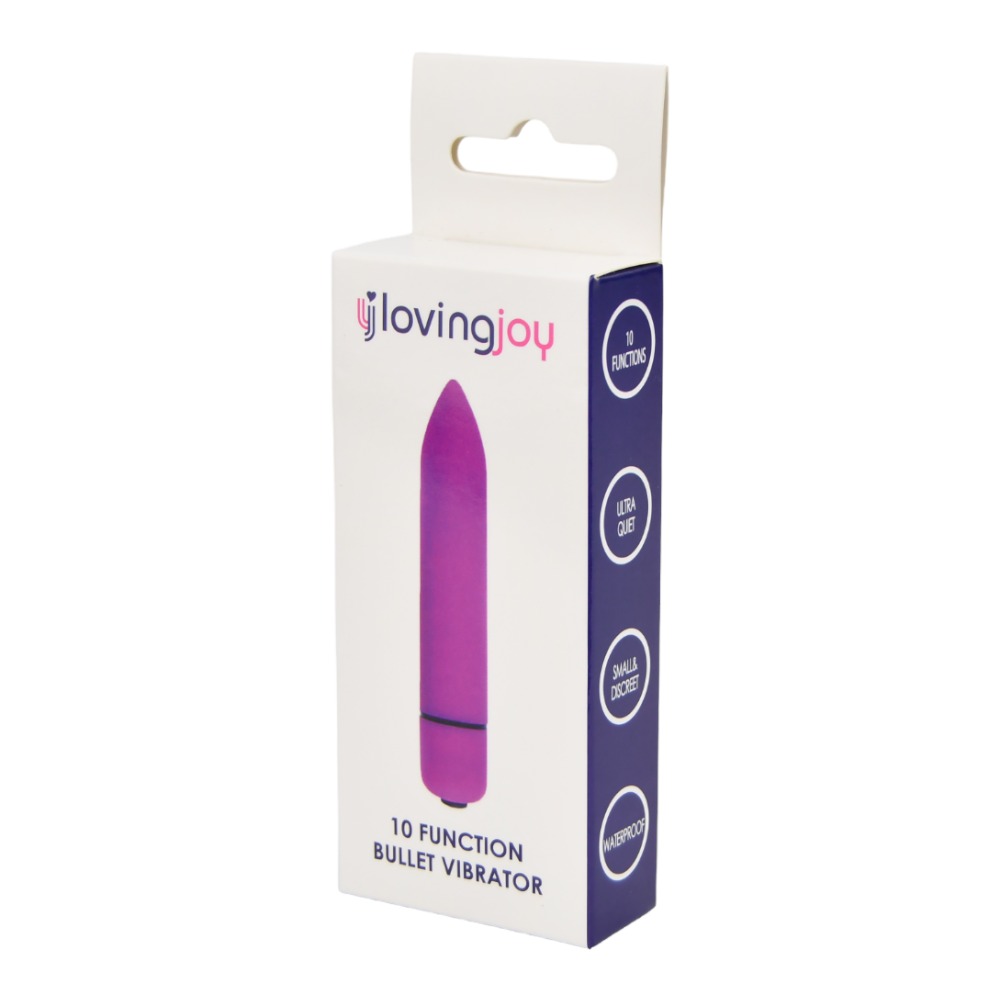 Vibrator bullet mov cu 10 funcții Loving Joy - imagine 5