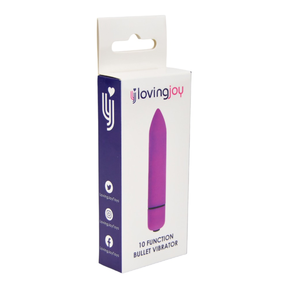 Vibrator bullet mov cu 10 funcții Loving Joy - imagine 6