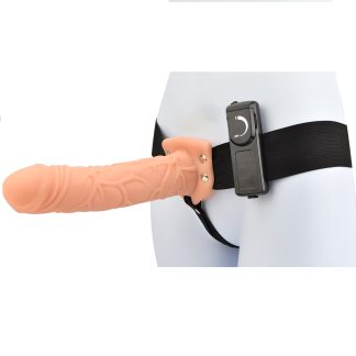 Strap-on gol pe interior cu vibrație, 20,5cm, Loving Joy