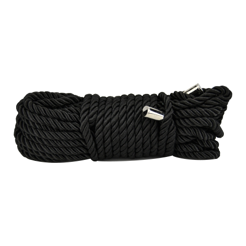 Frânghie bondage mătăsoasă, 10m, neagră, Bound to Please - imagine 2