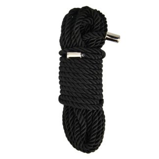 Frânghie bondage mătăsoasă, 10m, neagră, Bound to Please