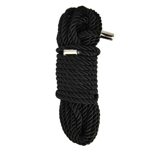 Frânghie bondage mătăsoasă, 10m, neagră, Bound to Please