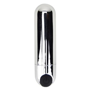 Vibrator bullet reîncărcabil argintiu, 10 funcții, Loving Joy