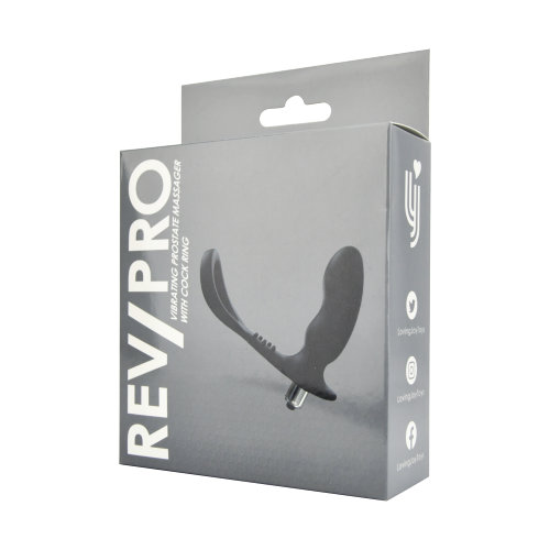 Stimulator vibrator de prostată cu inel pentru penis Rev-Pro - imagine 4