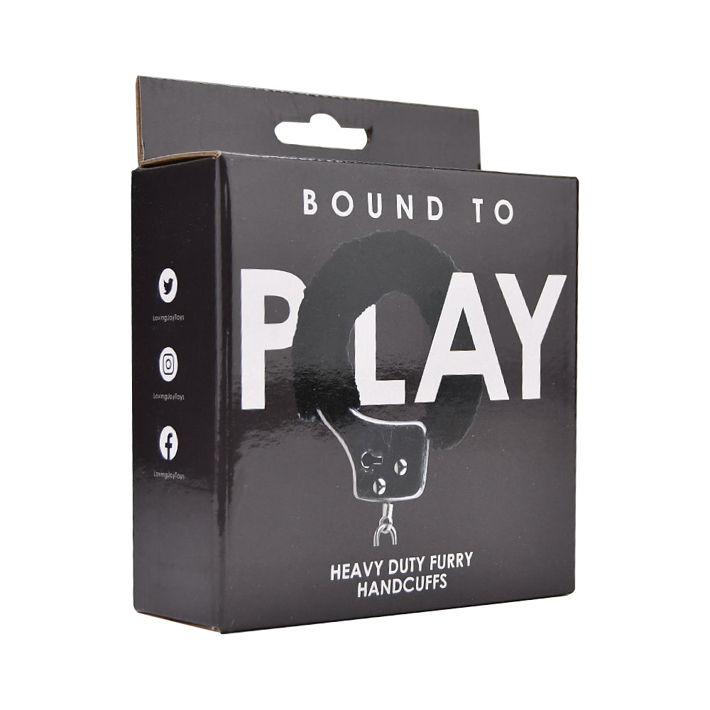 Cătușe pufoase heavy-duty negre Bound to Play - imagine 5
