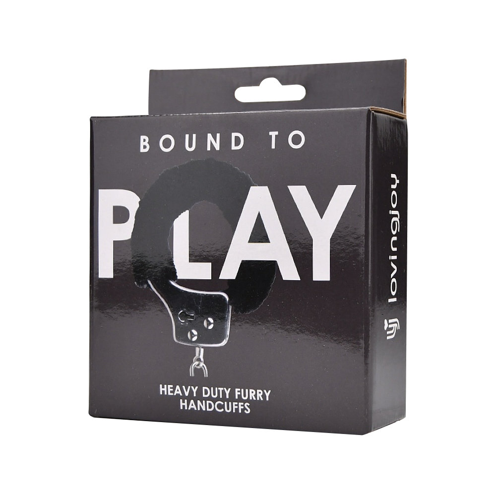 Cătușe pufoase heavy-duty negre Bound to Play - imagine 6