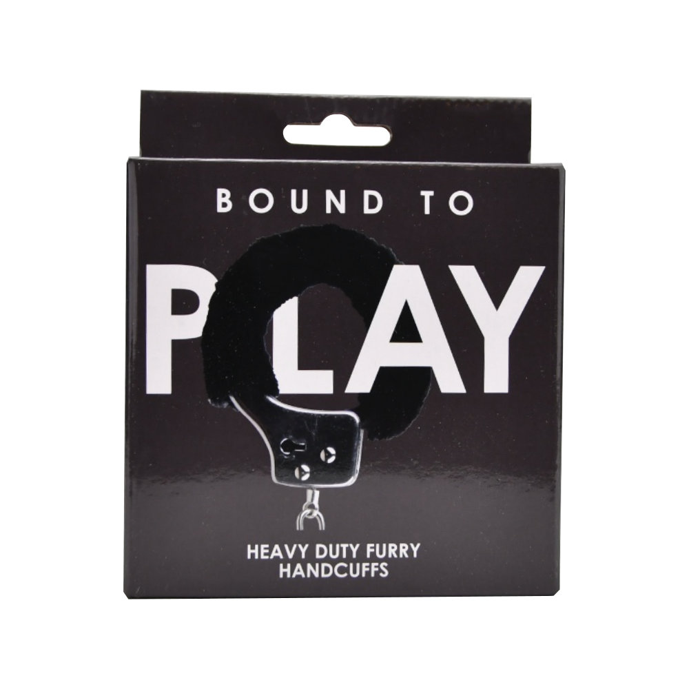 Cătușe pufoase heavy-duty negre Bound to Play - imagine 4