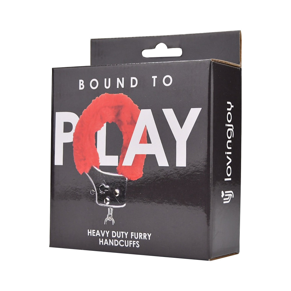 Cătușe pufoase heavy-duty roșii Bound to Play - imagine 9