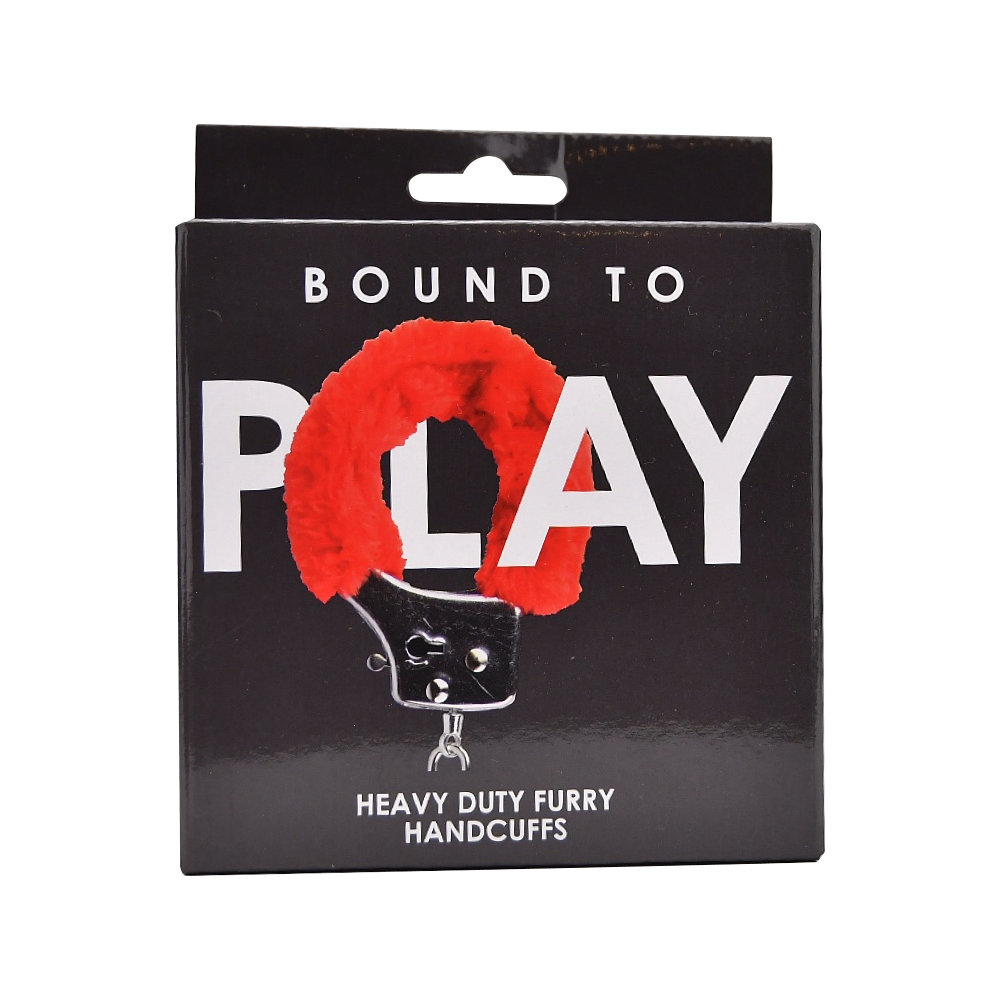 Cătușe pufoase heavy-duty roșii Bound to Play - imagine 7