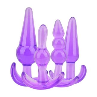 Kit de antrenament plug anal, mov, Loving Joy