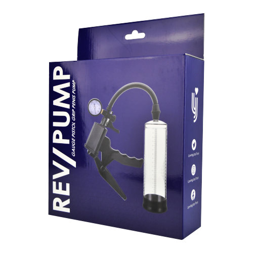 Pompă pentru penis cu mâner pistol și manometru Rev-Pump - imagine 7