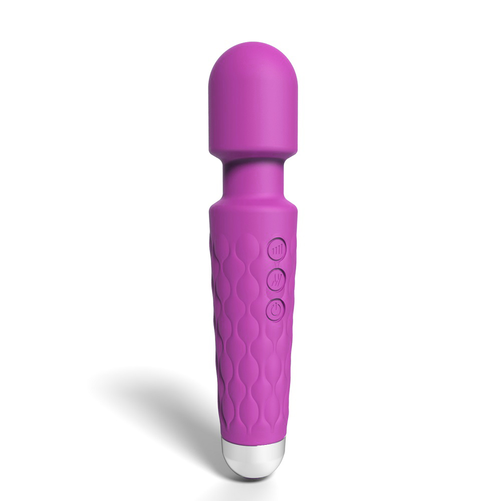 Vibrator wand cu 20 funcții, mov, Loving Joy - imagine 3