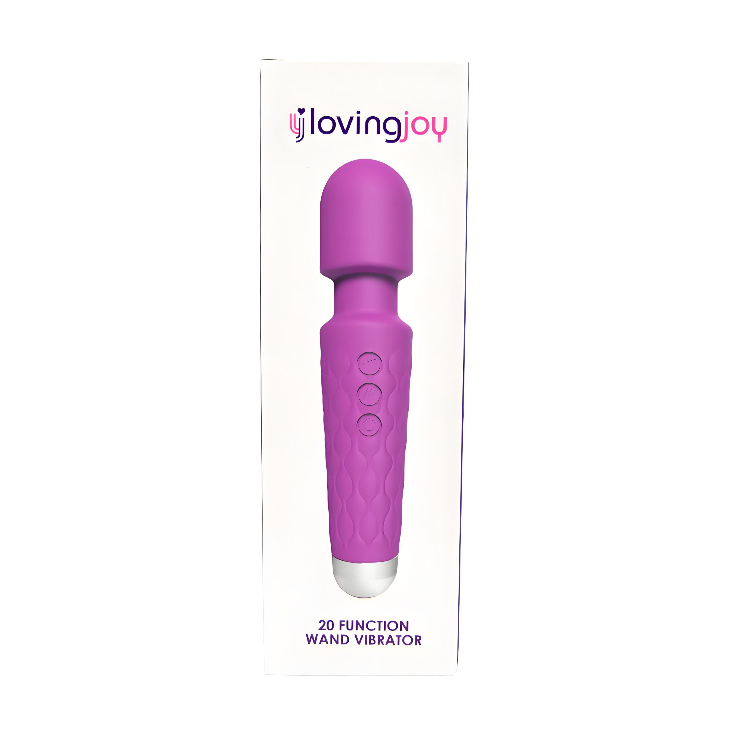 Vibrator wand cu 20 funcții, mov, Loving Joy - imagine 4