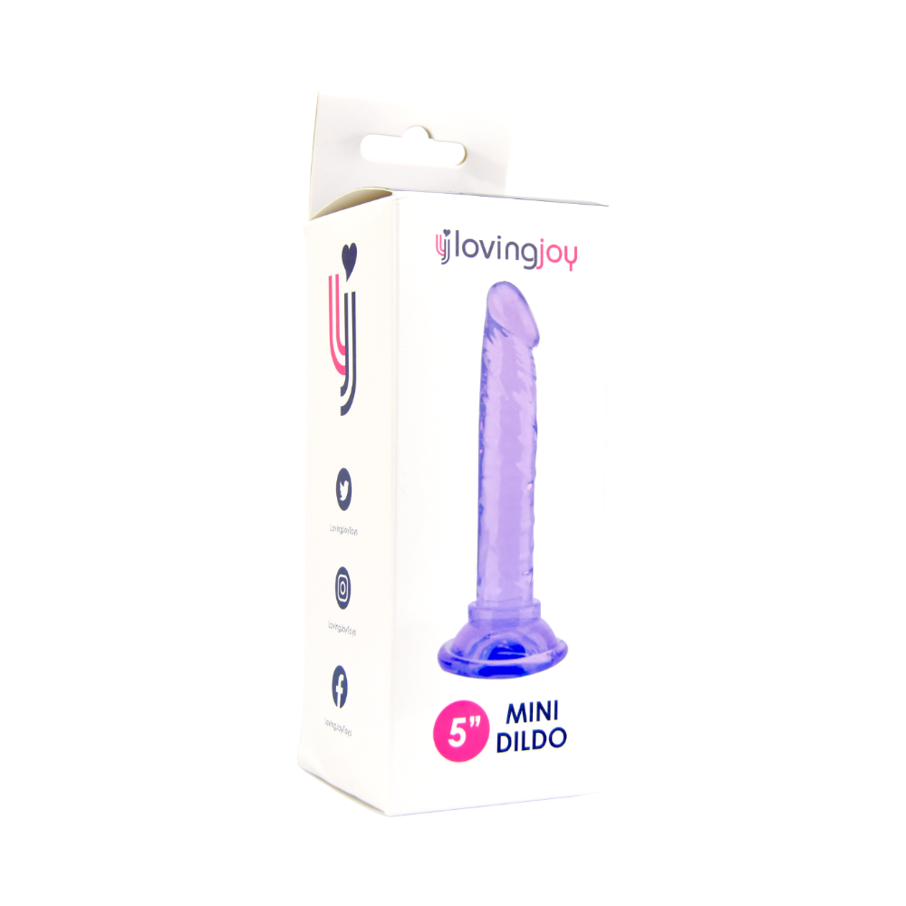 Dildo subțire pentru începători, 15cm, mov, Loving Joy - imagine 6