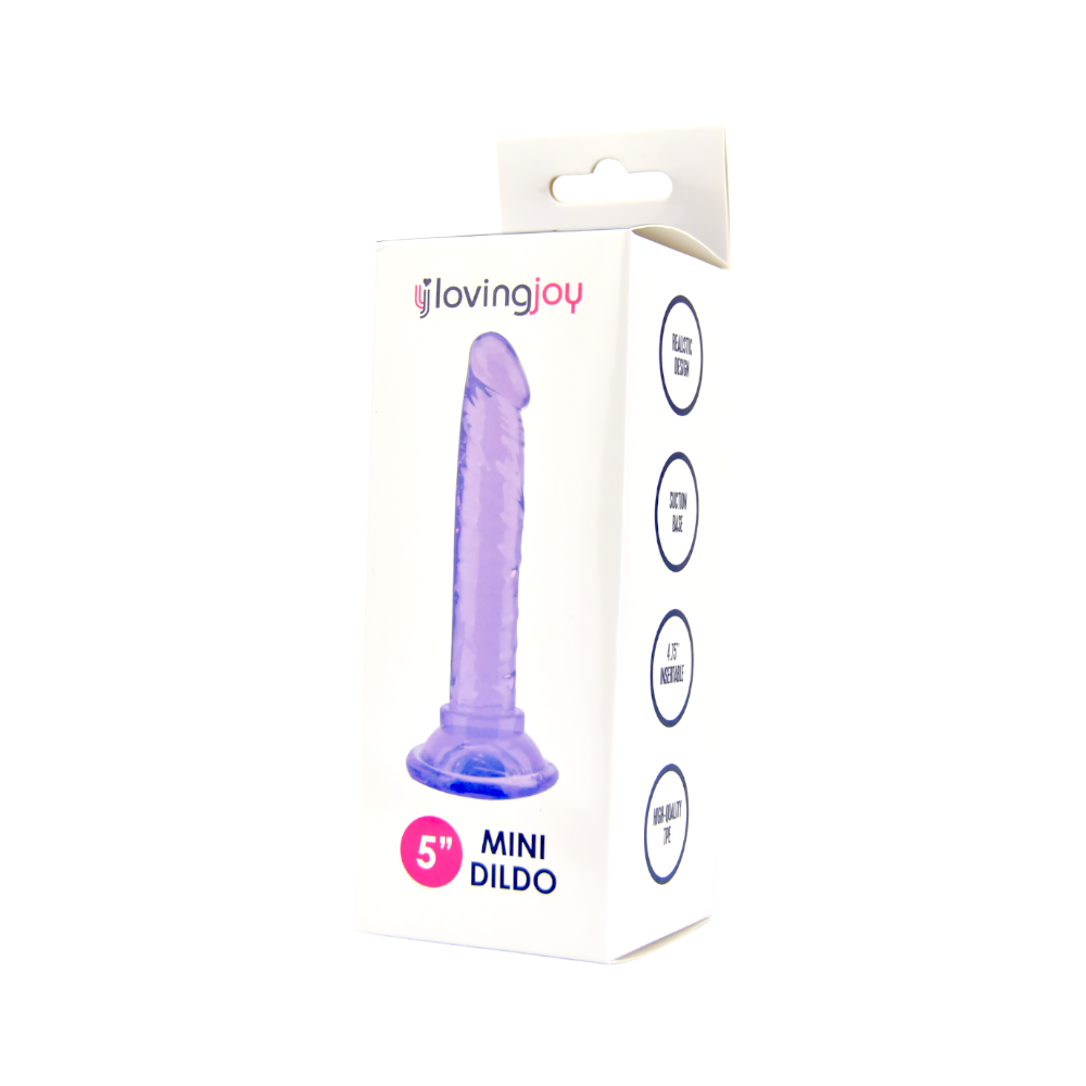 Dildo subțire pentru începători, 15cm, mov, Loving Joy - imagine 7