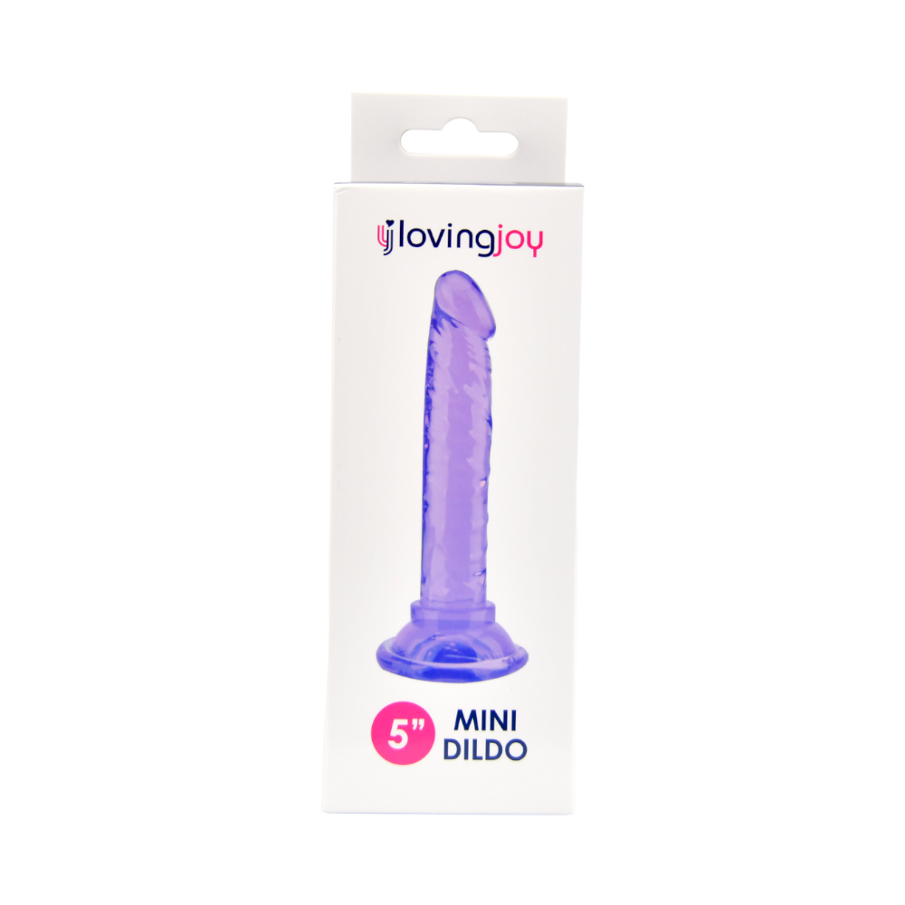 Dildo subțire pentru începători, 15cm, mov, Loving Joy - imagine 5