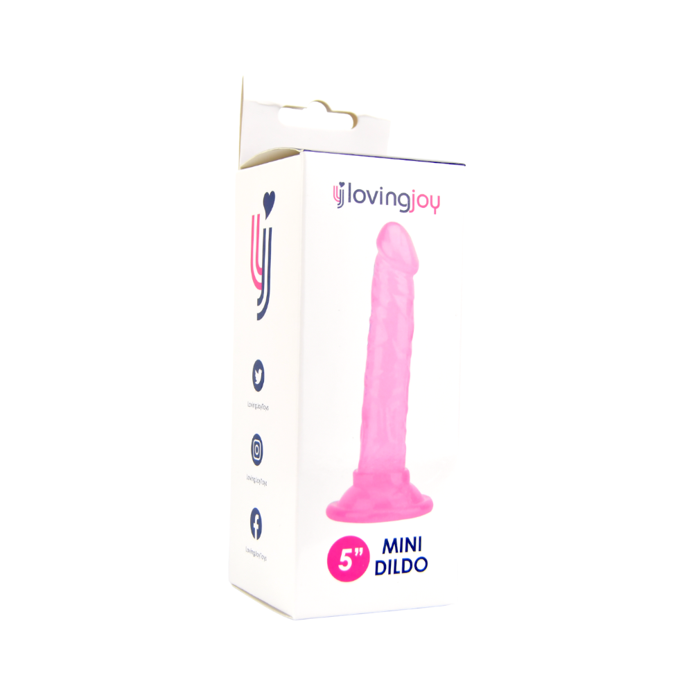 Dildo subțire pentru începători, 15cm, roz, Loving Joy - imagine 9