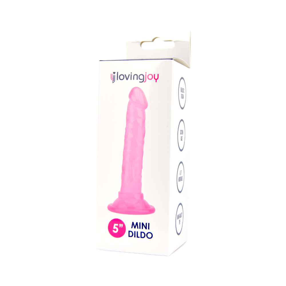 Dildo subțire pentru începători, 15cm, roz, Loving Joy - imagine 8