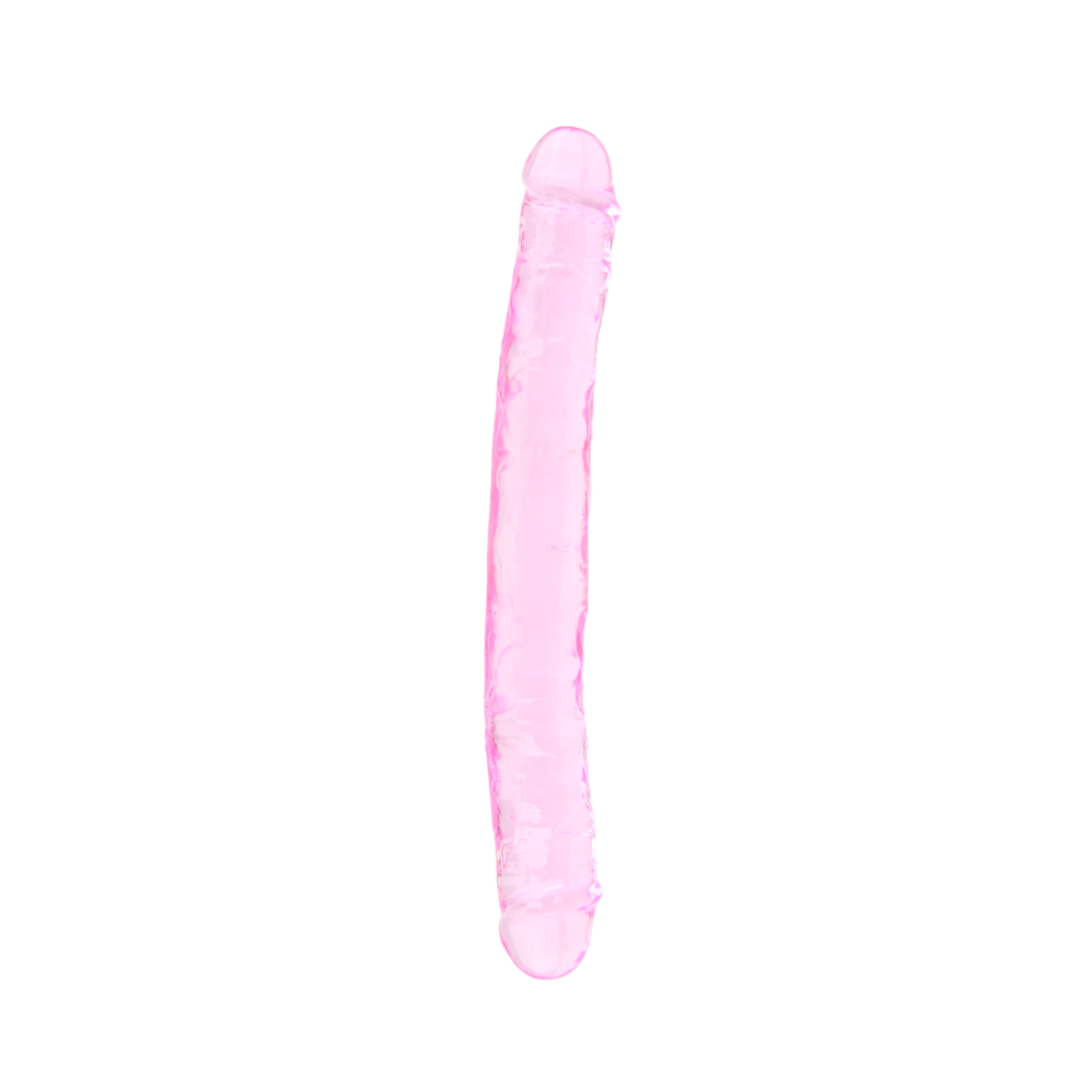 Dildo dublu, 30cm, roz, Loving Joy - imagine 2