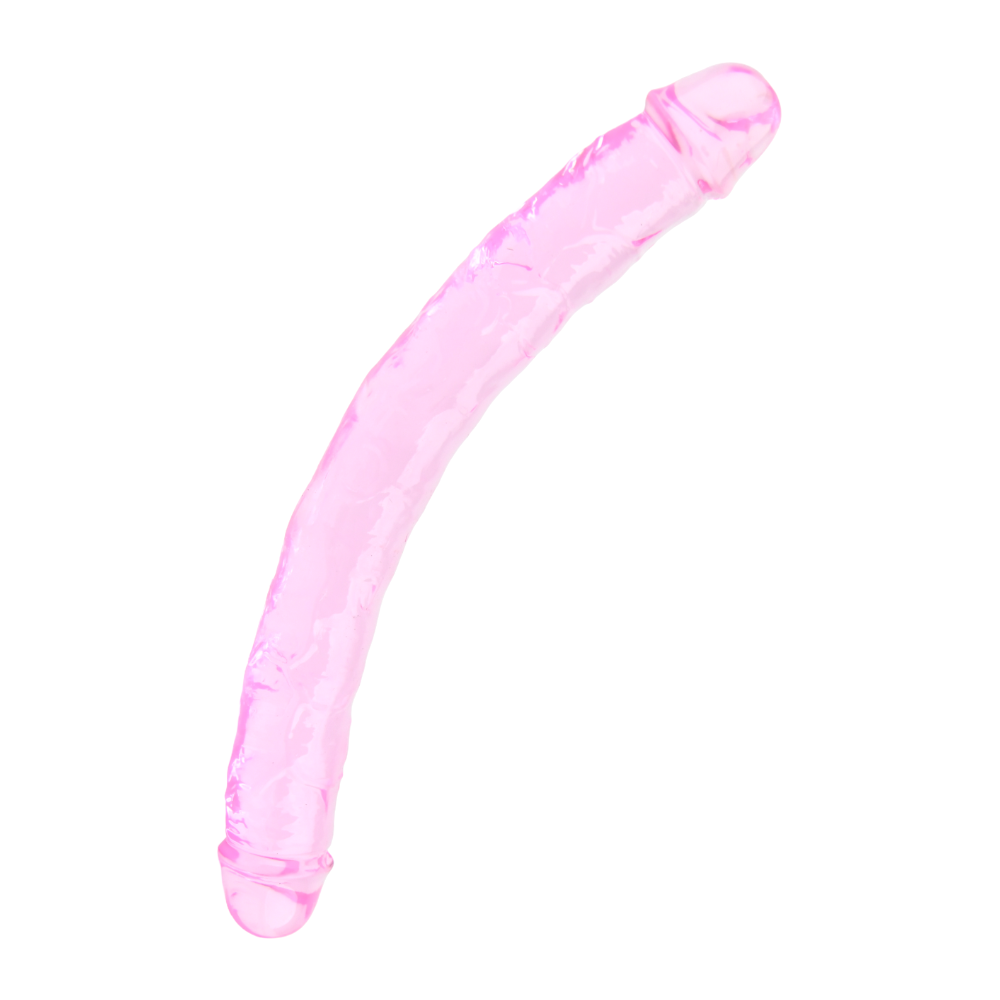Dildo dublu, 30cm, roz, Loving Joy - imagine 5
