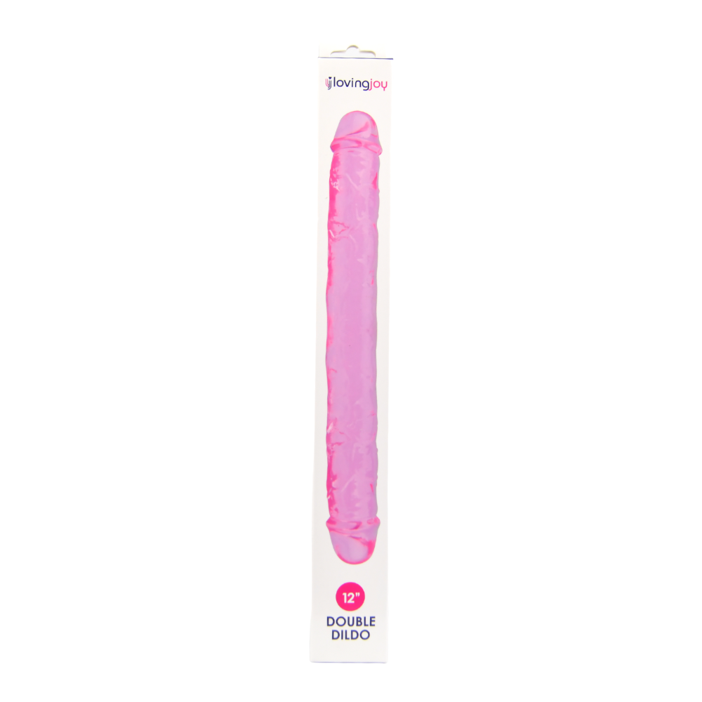 Dildo dublu, 30cm, roz, Loving Joy - imagine 7
