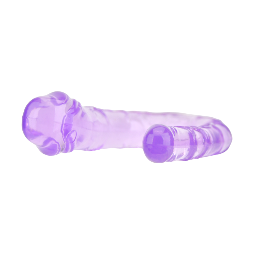 Mini dildo dublu, 28cm, mov, Loving Joy - imagine 2