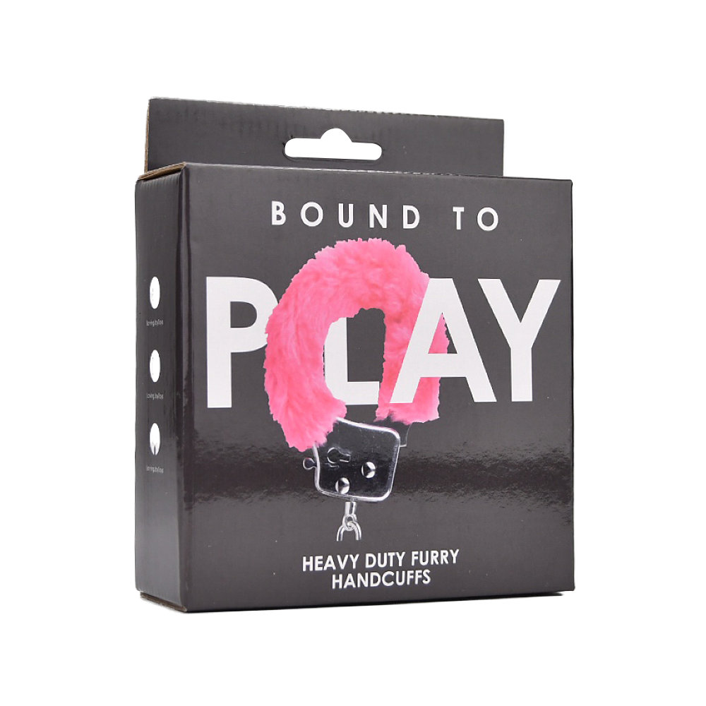 Cătușe pufoase heavy-duty roz Bound to Play - imagine 5