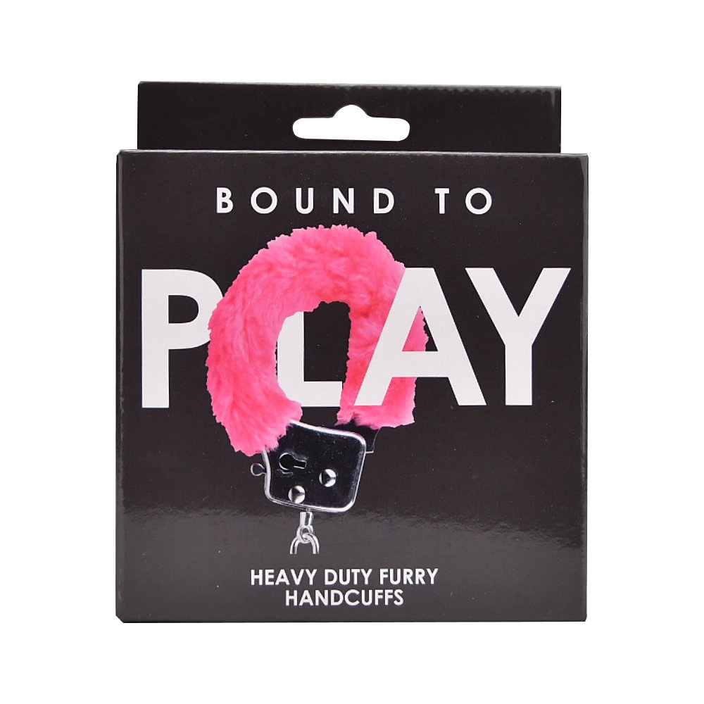 Cătușe pufoase heavy-duty roz Bound to Play - imagine 4