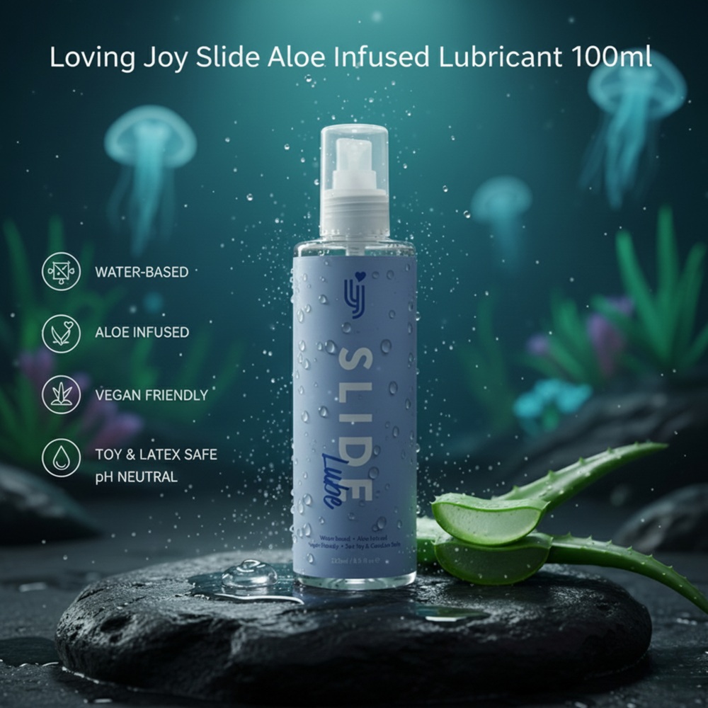 Lubrifiant pe bază de apă cu aloe Slide 100ml Loving Joy - imagine 3