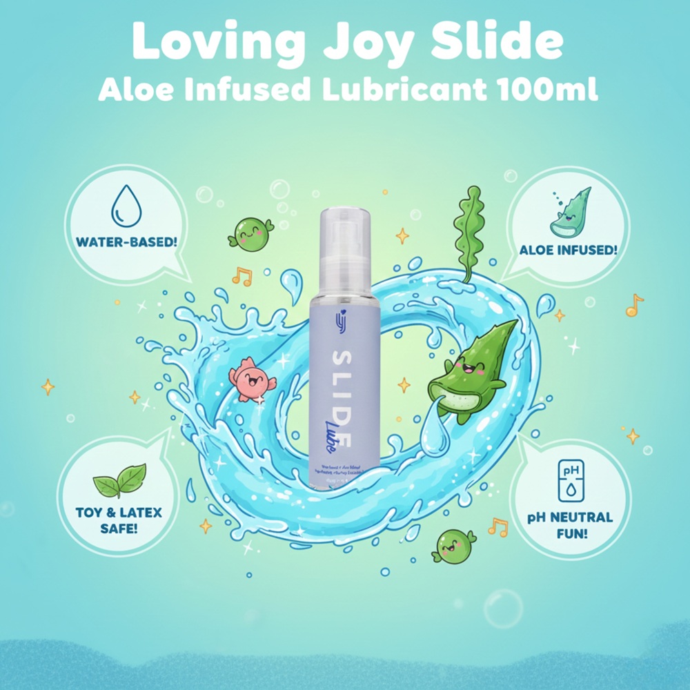 Lubrifiant pe bază de apă cu aloe Slide 100ml Loving Joy - imagine 4