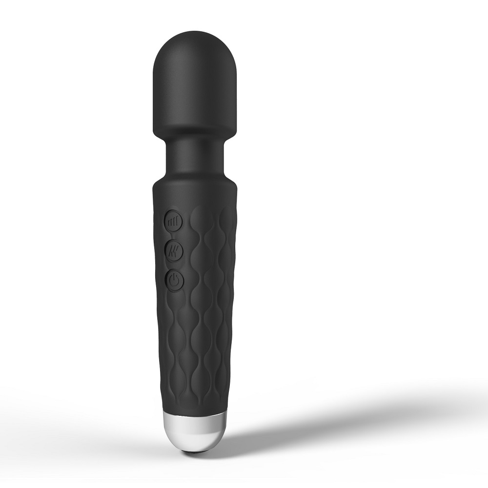 Vibrator wand cu 20 funcții, negru, Loving Joy - imagine 3