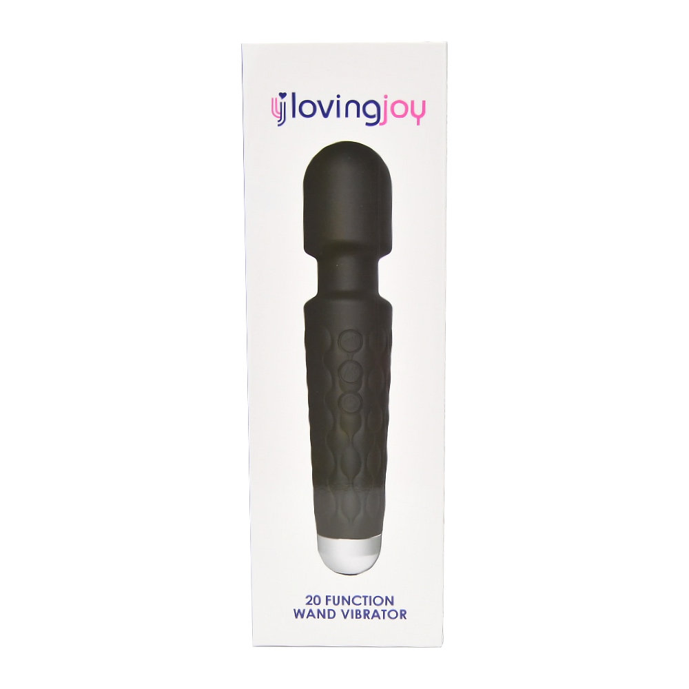 Vibrator wand cu 20 funcții, negru, Loving Joy - imagine 4