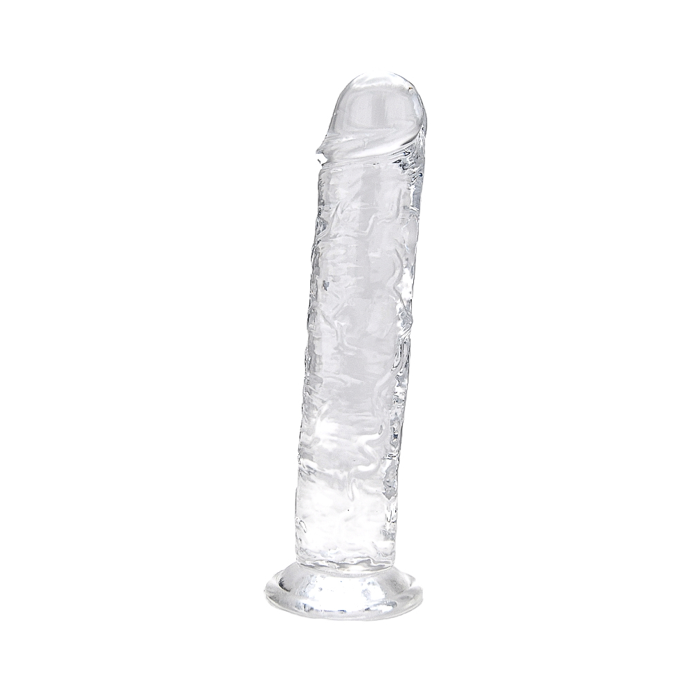 Dildo transparent cu ventuză, 20cm, Loving Joy - imagine 4