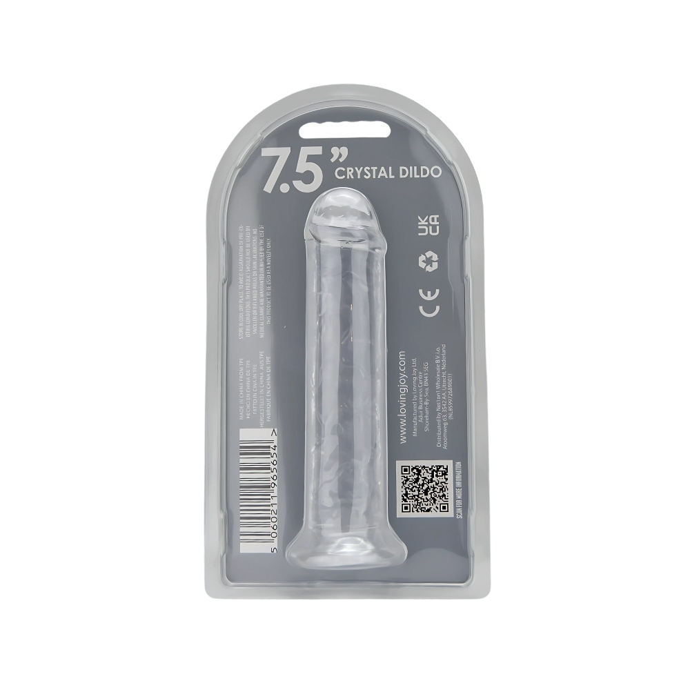 Dildo transparent cu ventuză, 20cm, Loving Joy - imagine 7