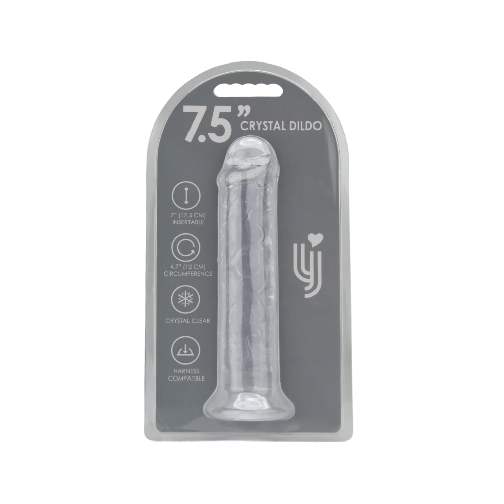 Dildo transparent cu ventuză, 20cm, Loving Joy - imagine 6