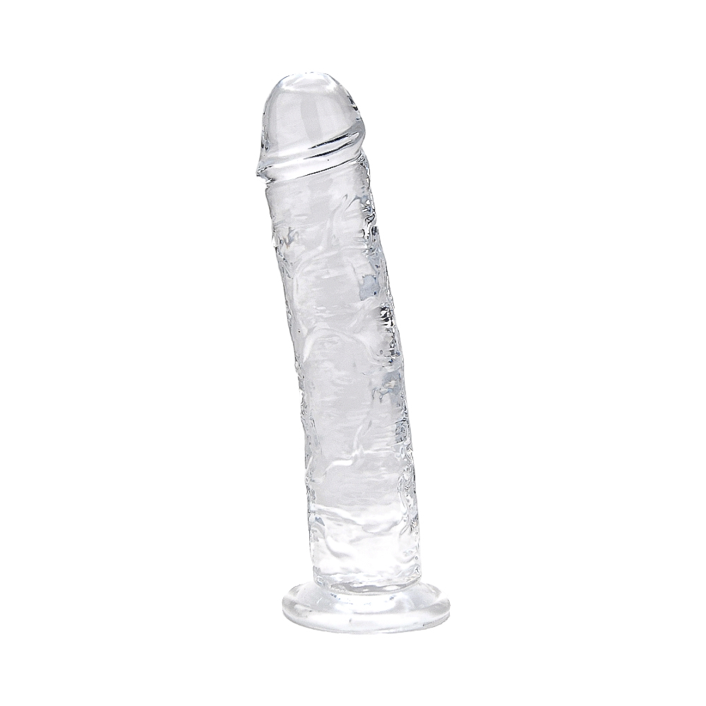 Dildo transparent cu ventuză, 21,5cm, Loving Joy - imagine 2