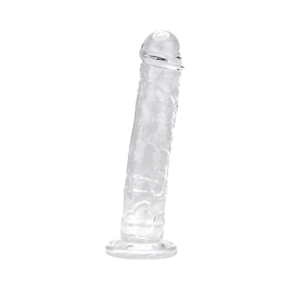 Dildo transparent cu ventuză, 21,5cm, Loving Joy - imagine 3