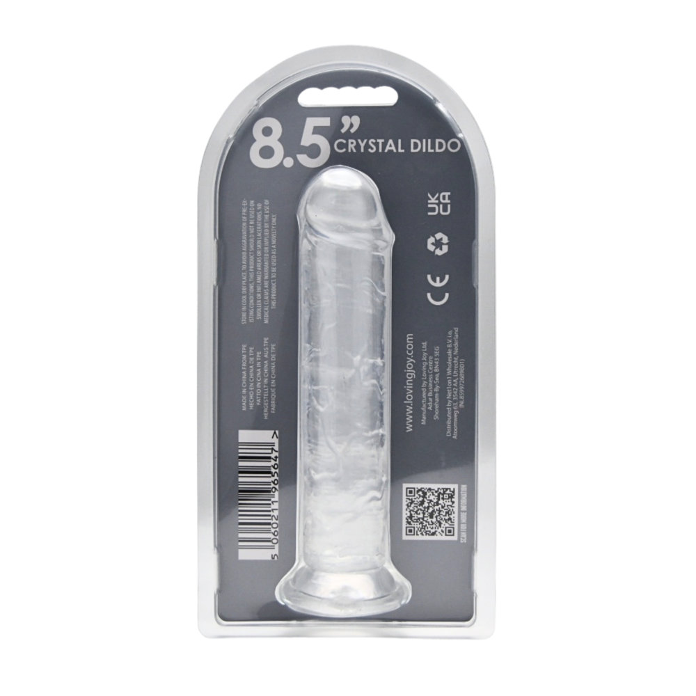 Dildo transparent cu ventuză, 21,5cm, Loving Joy - imagine 6