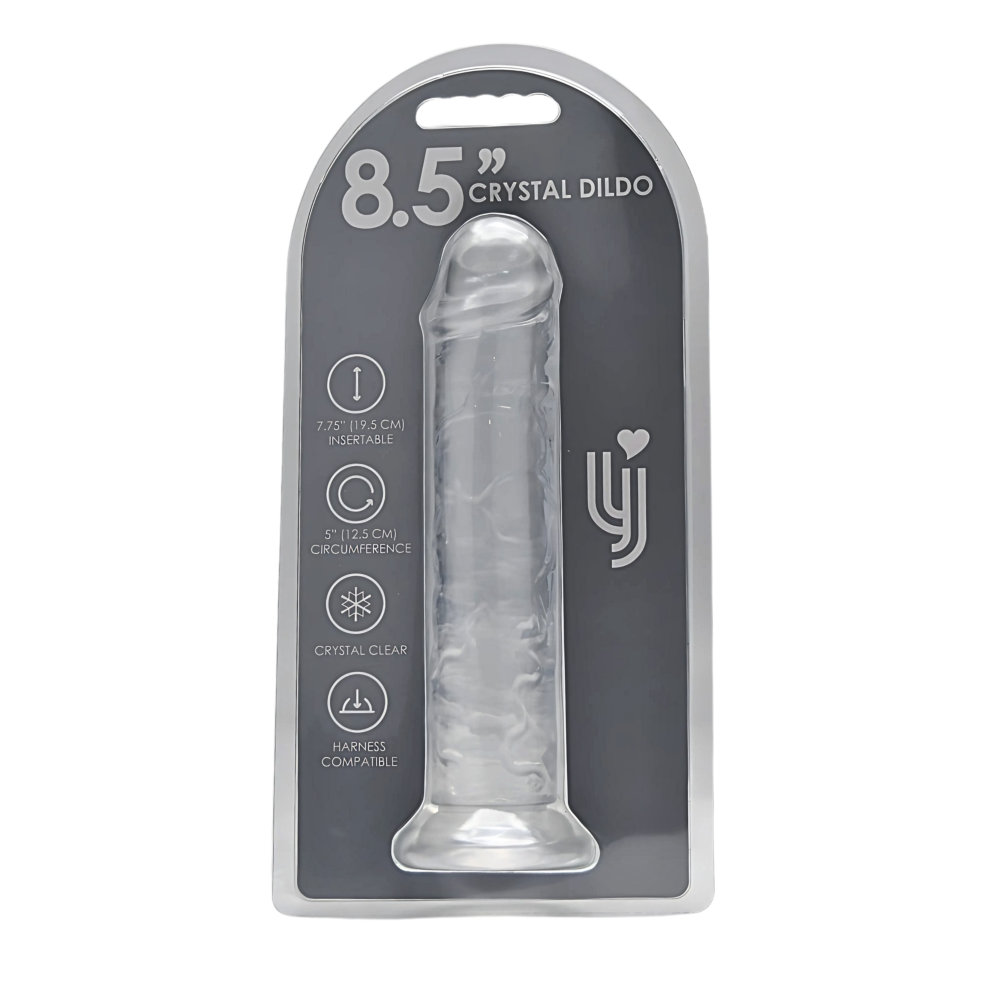 Dildo transparent cu ventuză, 21,5cm, Loving Joy - imagine 5
