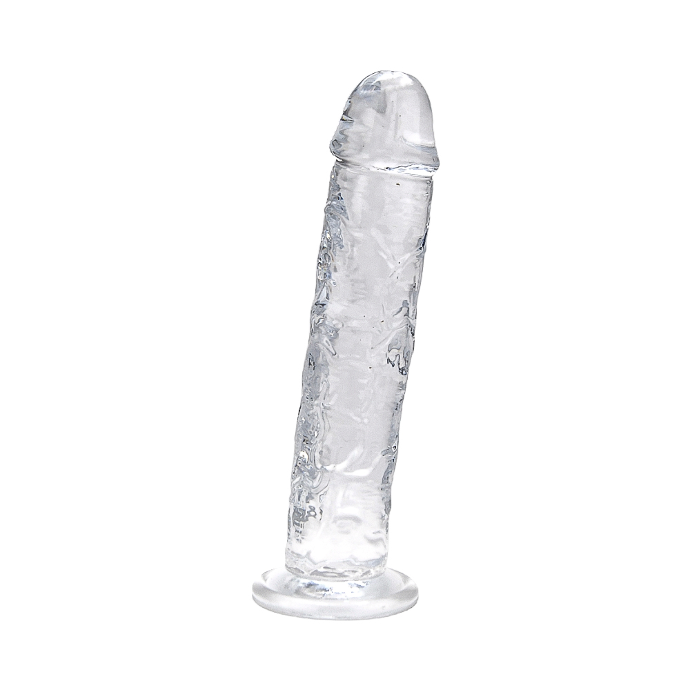 Dildo transparent cu ventuză, 21,5cm, Loving Joy - imagine 4