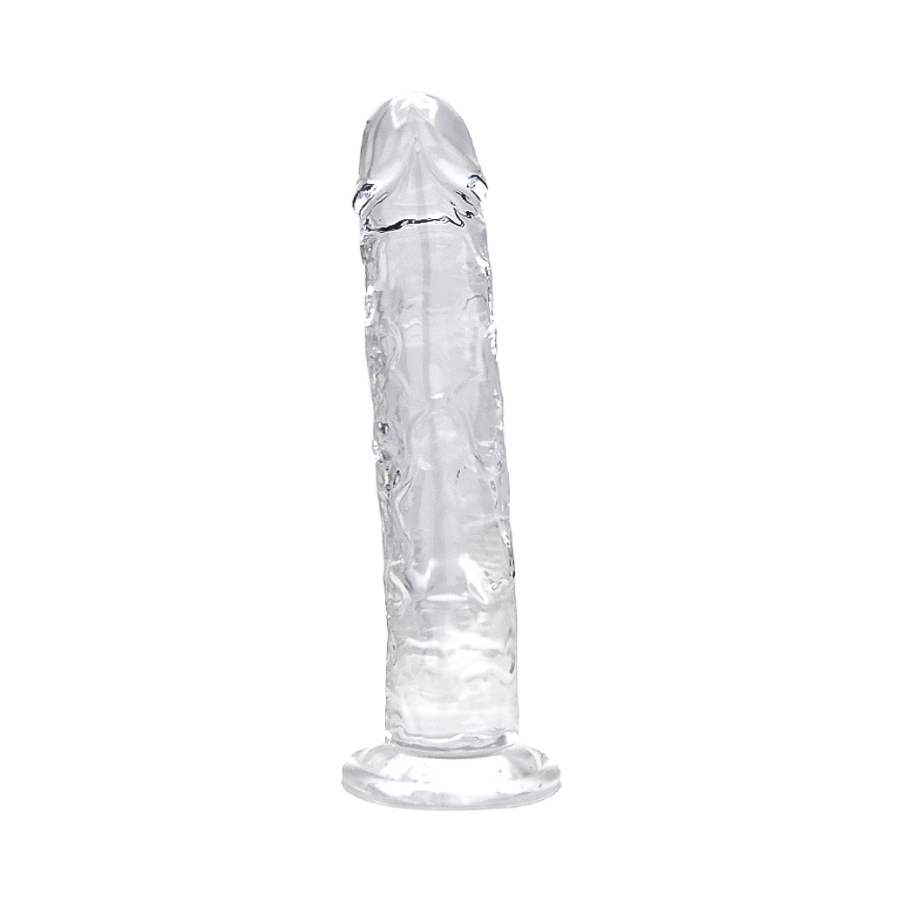 Dildo transparent cu ventuză, 25,5cm, Loving Joy - imagine 3