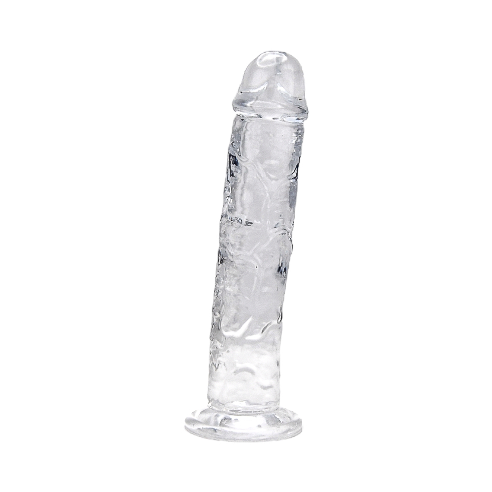 Dildo transparent cu ventuză, 25,5cm, Loving Joy - imagine 4
