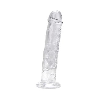 Dildo transparent cu ventuză, 25,5cm, Loving Joy