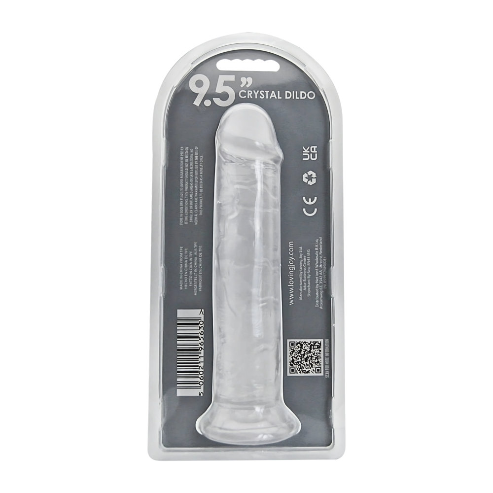 Dildo transparent cu ventuză, 25,5cm, Loving Joy - imagine 6