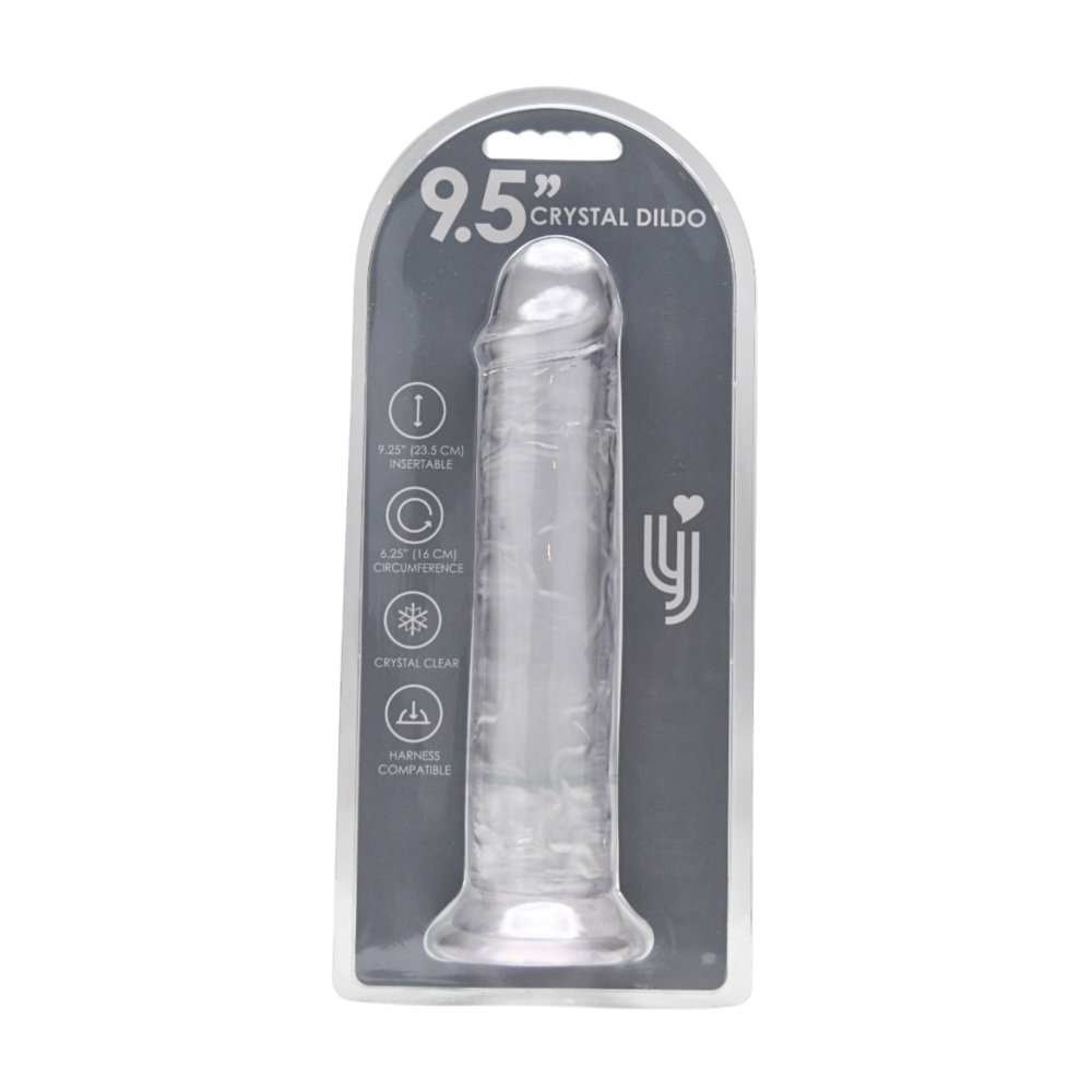 Dildo transparent cu ventuză, 25,5cm, Loving Joy - imagine 5