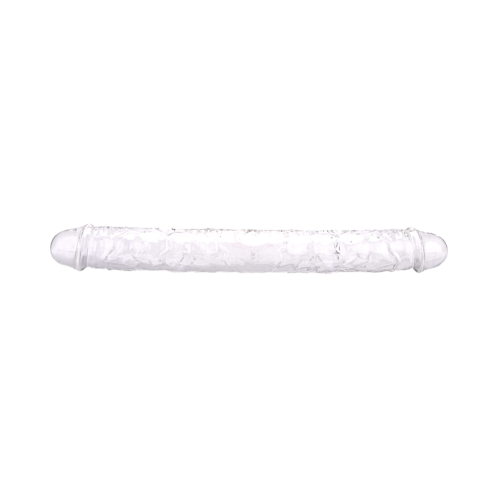 Dildo dublu transparent, 38cm, Loving Joy - imagine 3